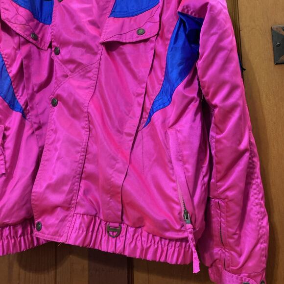 Sunice Ski Jacket Vtg Women’s Sz XL discipline Colorblock Pink Black Coat 80s 90 - Picture 4 of 16